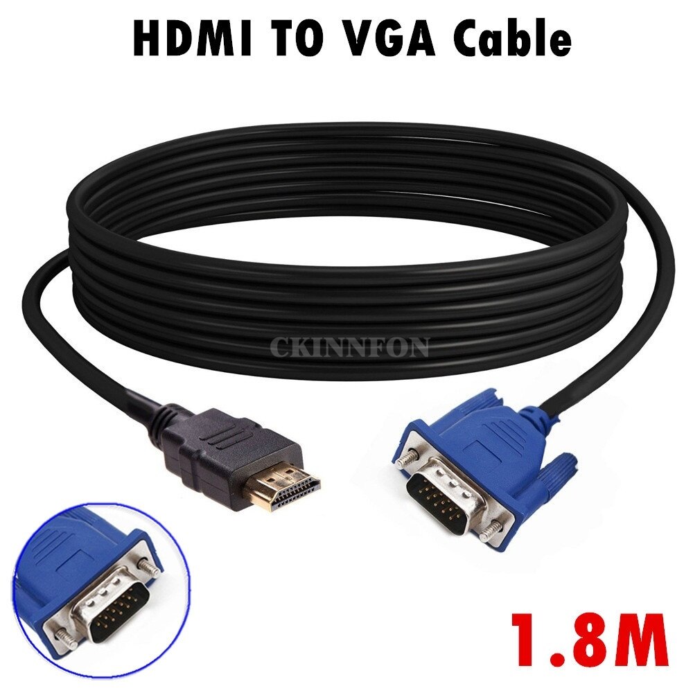   ̺  HDMI ȣȯ to VGA ̺, 1.8 M HDMI ȣȯ ̺, 1080P HD, 200 /Ʈ